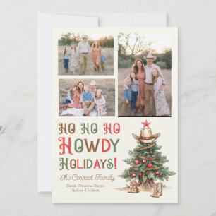 Ho Howdy Weihnachts-Fotokarte Feiertagskarte