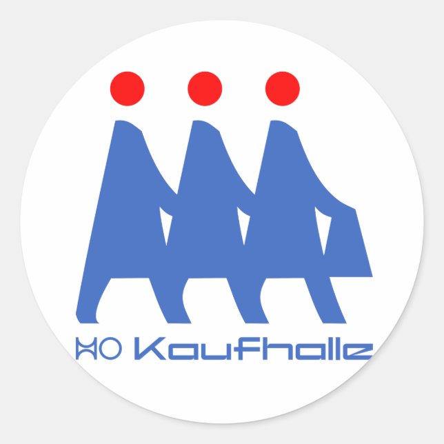 HO Kaufhalle Runder Aufkleber (Vorderseite)