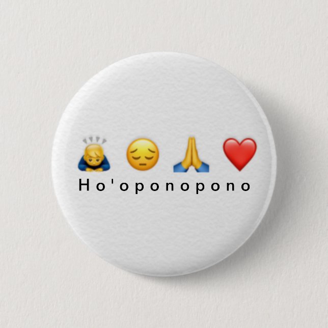 Ho’oponopono Prayer Button (Vorderseite)