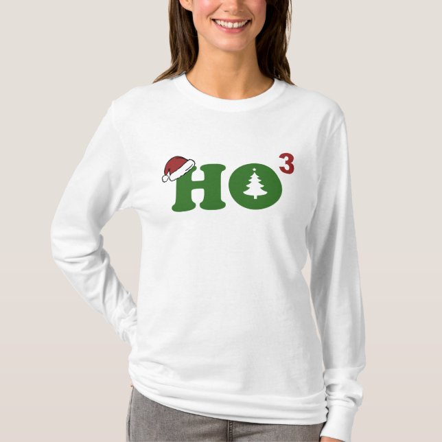 Ho Rauminhalt berechnete frohe Weihnachten T-Shirt (Vorderseite)