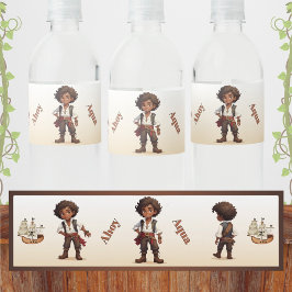 Ho Segler! Boy Pirate Birthday Wasserflaschenetikett