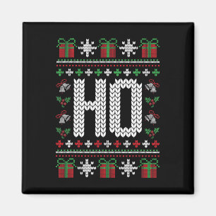 Ho, wo ist mein Ho? Lustiger hässlicher Weihnachts Magnet