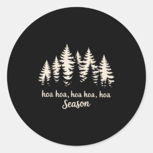 Hoa Hoa Hoa Hoa Hoa Saison Stimmung Runder Aufkleber