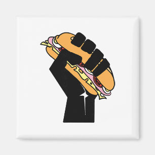 Hoagie-Sandwich-Typ schwarze Faust widersteht dem Magnet