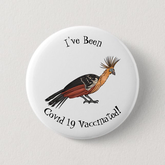 Hoatzin Cartoon  Button (Vorderseite)
