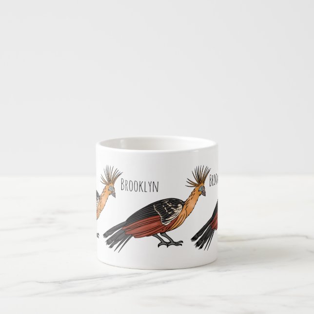 Hoatzin Cartoon Espressotasse (Vorderseite)