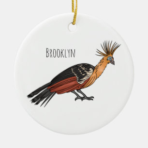 Hoatzin Cartoon Keramik Ornament