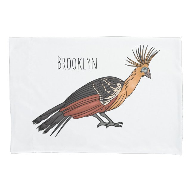 Hoatzin Cartoon Kissenbezug (Vorderseite)