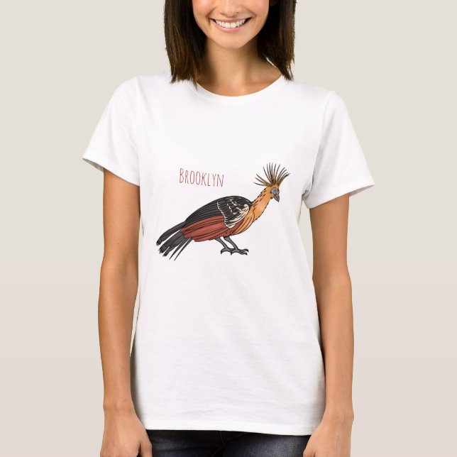 Hoatzin Cartoon T-Shirt (Vorderseite)
