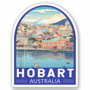 Hobart Australia Reisen Art Vintag Aufkleber