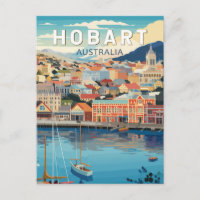 Hobart Australia Reisen Art Vintag