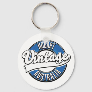 Hobart Australien Vintage-Style-Logo Schlüsselanhänger