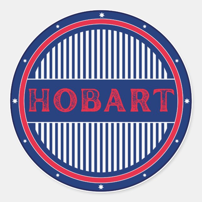 Hobart City Pride Emblem – Australische Identität Runder Aufkleber (Vorderseite)
