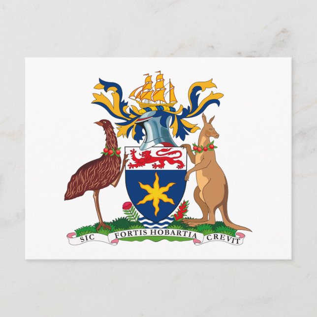 Hobart Coat of Arms Postkarte (Vorderseite)