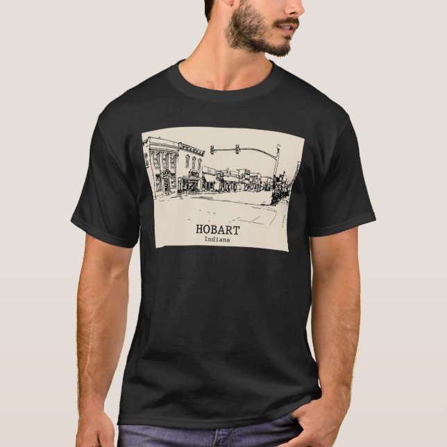 Hobart Indiana Übergröße T-Shirt (Vorderseite)
