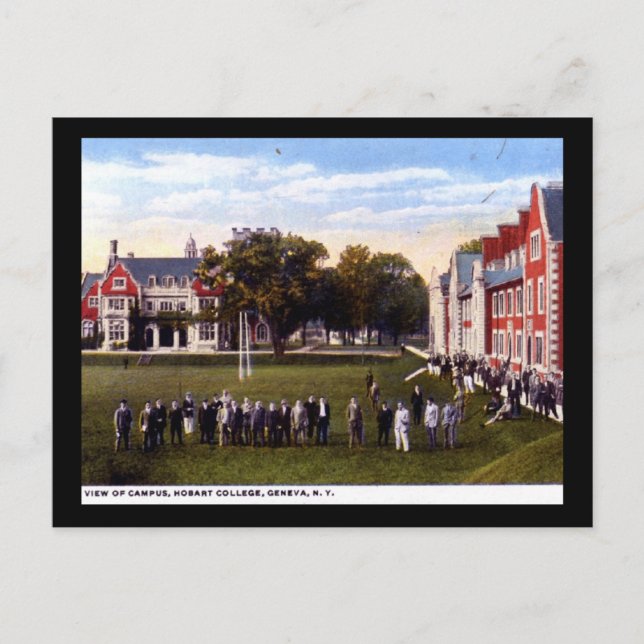 Hobart Uni, Genf NY 1920s Vintag Postkarte (Vorderseite)