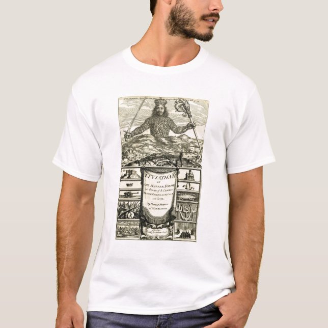Hobbes Leviathan-Philosophie T-Shirt (Vorderseite)