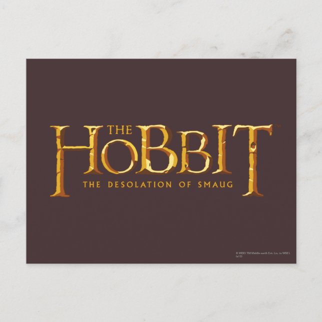 Hobbit-Logo - Gold Postkarte (Vorderseite)