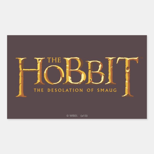 Hobbit-Logo - Gold Rechteckiger Aufkleber (Vorderseite)