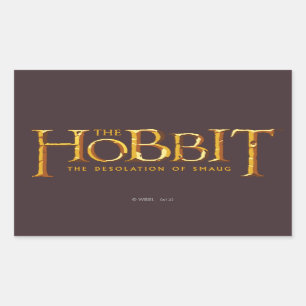 Hobbit-Logo - Gold Rechteckiger Aufkleber