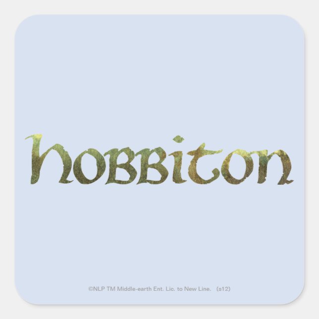 HOBBITON™ Textured Quadratischer Aufkleber (Vorderseite)
