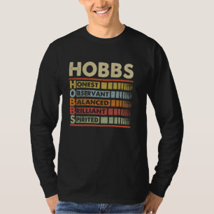 Hobbs Familienname, Hobbs Nachname Team T-Shirt