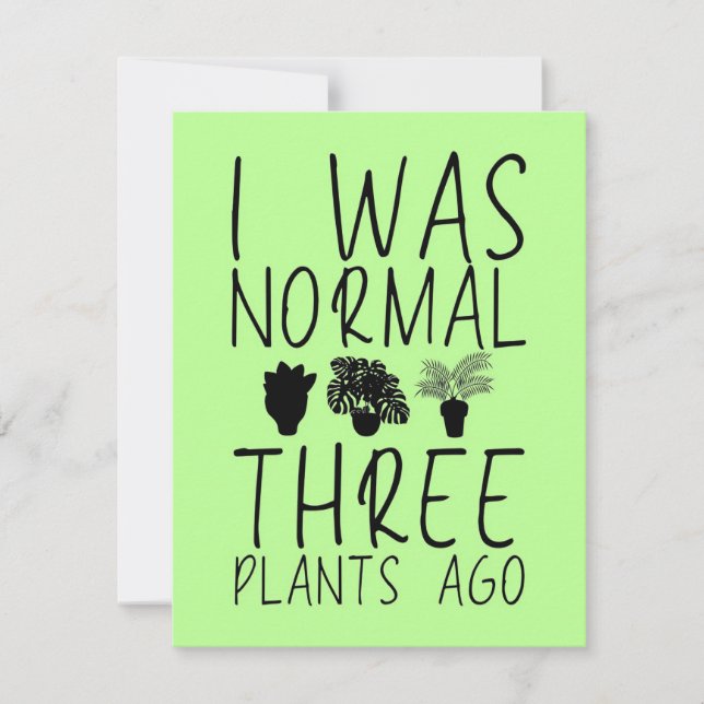 Hobby Gardener Pflanze Dankeskarte (Vorderseite)