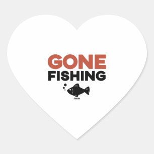 Hobby-Geschenk für die Fischerei Herz-Aufkleber