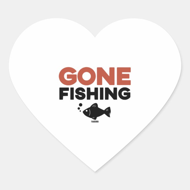 Hobby-Geschenk für die Fischerei Herz-Aufkleber (Vorderseite)