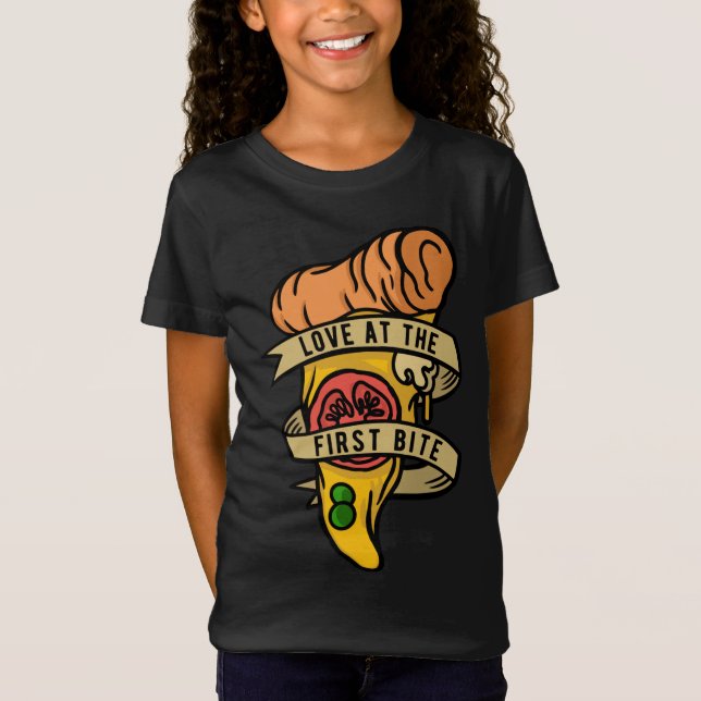 Hobby Pizza Maker Liebe am ersten Biss T-Shirt (Vorderseite)