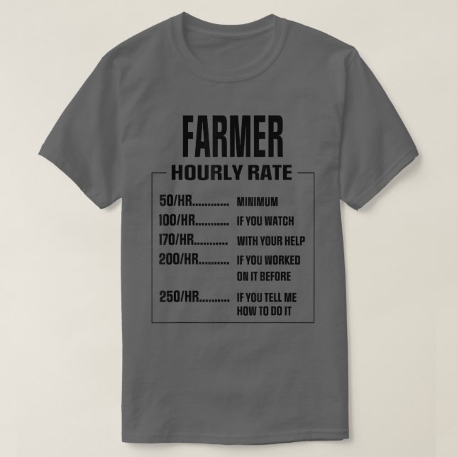 Hobby Sprichwort Bauer T-Shirt (Design vorne)