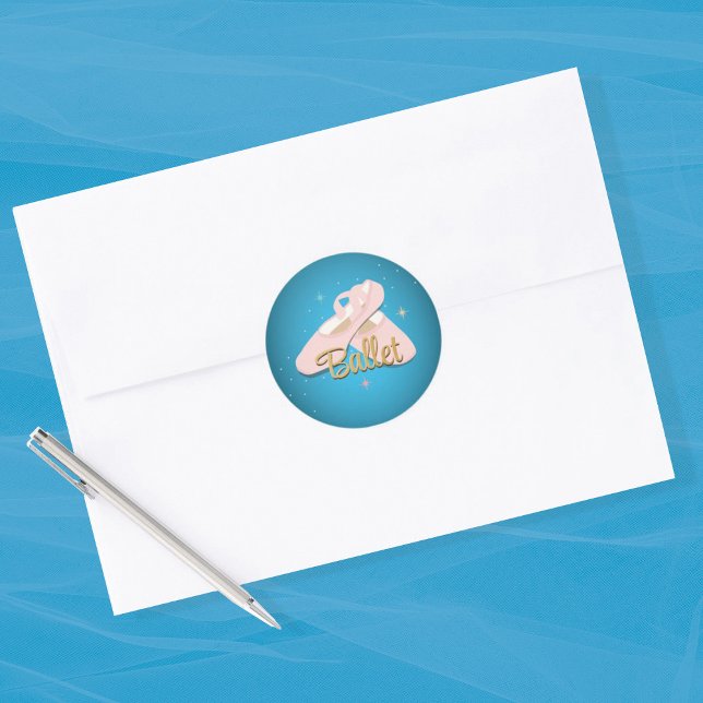 Hobby Tancing Ballet Pink Runder Aufkleber (Von Creator hochgeladen)