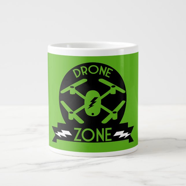 Hobbyist Drone | Pilotprogramm für Drohne | Fotogr Jumbo-Tasse (Vorderseite)