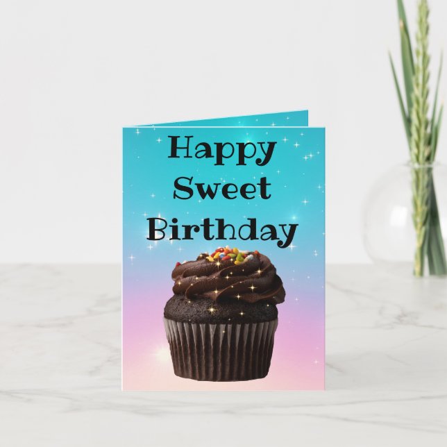 Hobbykuchen-Glitzern zum Geburtstag Karte (Vorderseite)