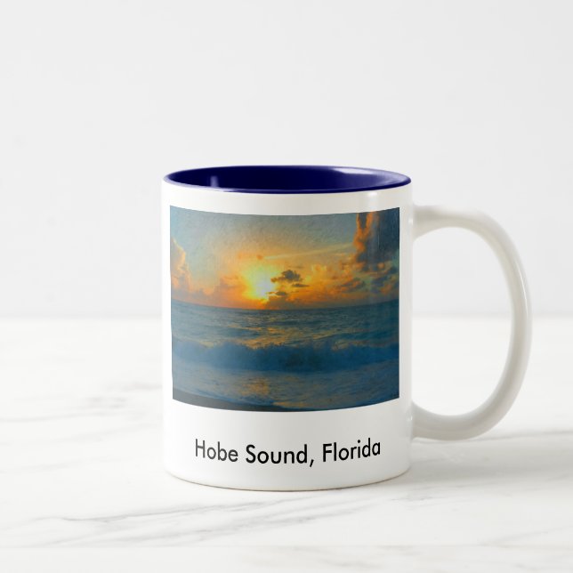 Hobe solide Strand-Tasse Zweifarbige Tasse (Rechts)