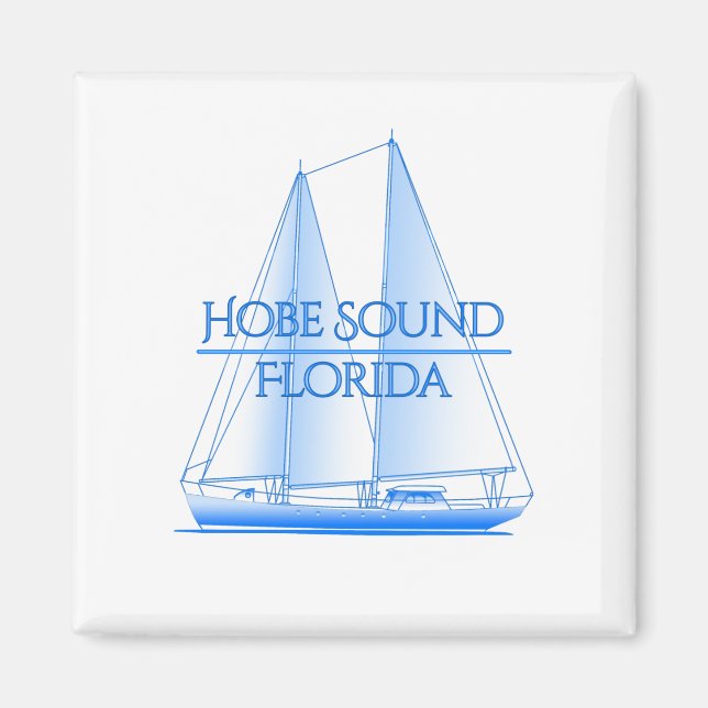 Hobe Sound Coastal Nautical Sailing Sailor Magnet (Vorne)