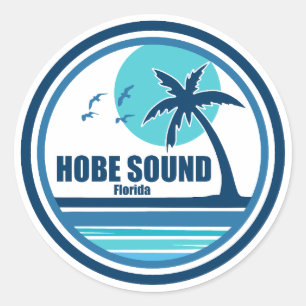Hobe Sound Florida Palm Tree Birds Runder Aufkleber