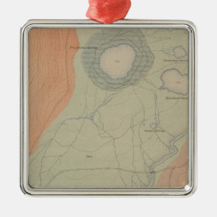 Hobelspäne-Geysir-Becken Silbernes Ornament