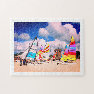Hobie-Boote am Jersey-Strand Puzzle