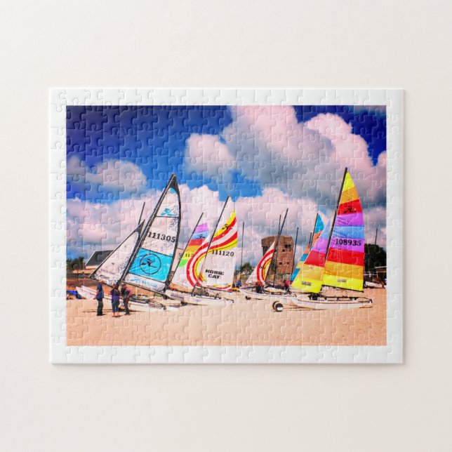 Hobie-Boote am Jersey-Strand Puzzle (Horizontal)