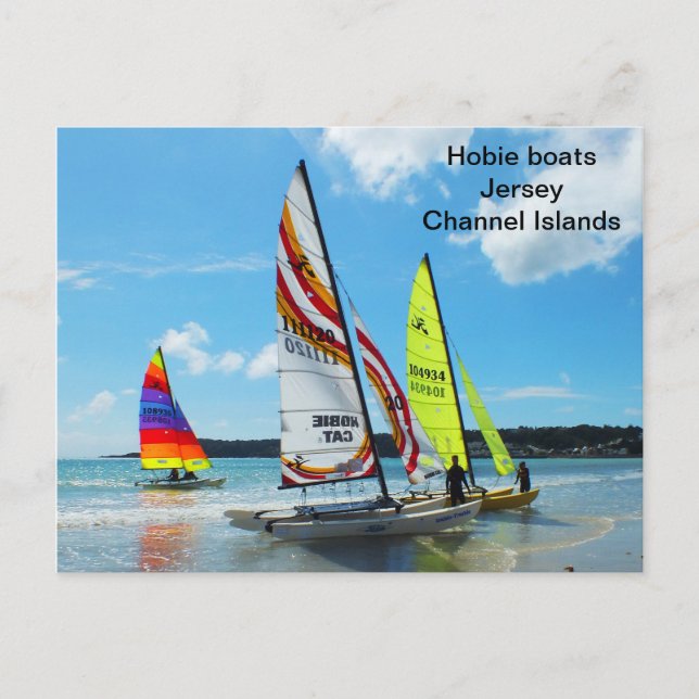 Hobie-Boote, Jersey, Kanalinseln Postkarte (Vorderseite)
