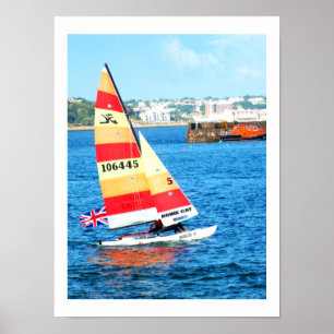 Hobie Segelboot in Jersey Poster