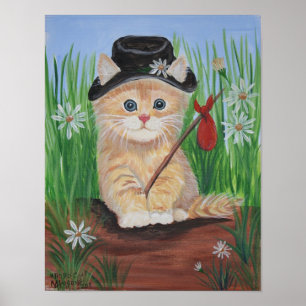 Hobo Cat Print Poster