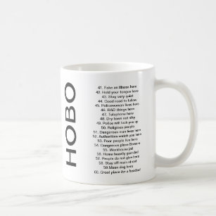 Hobo-Zeichen und Symbole mit Bedeutungen Reihen #3 Tasse