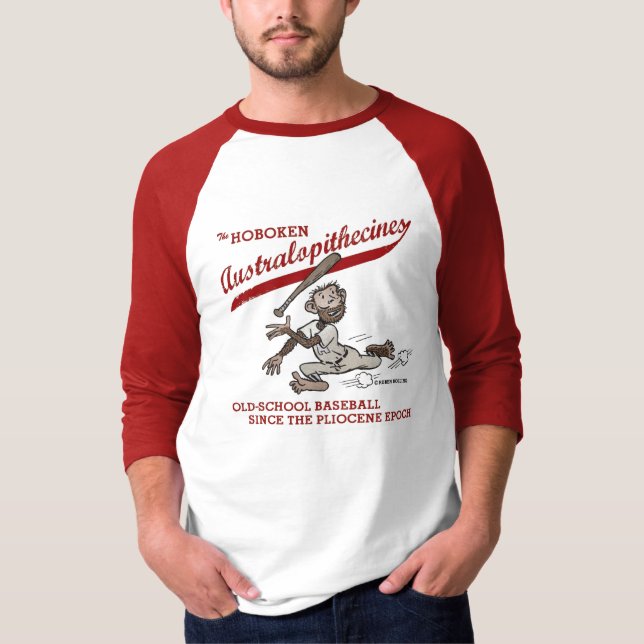 Hoboken Australopithecines - Baseball-Shirt T-Shirt (Vorderseite)