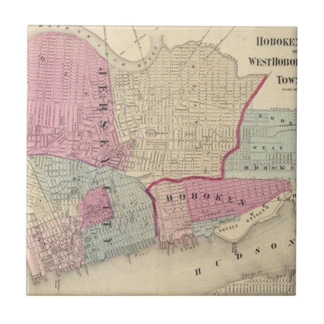 Hoboken, Jersey City Fliese (Vorderseite)