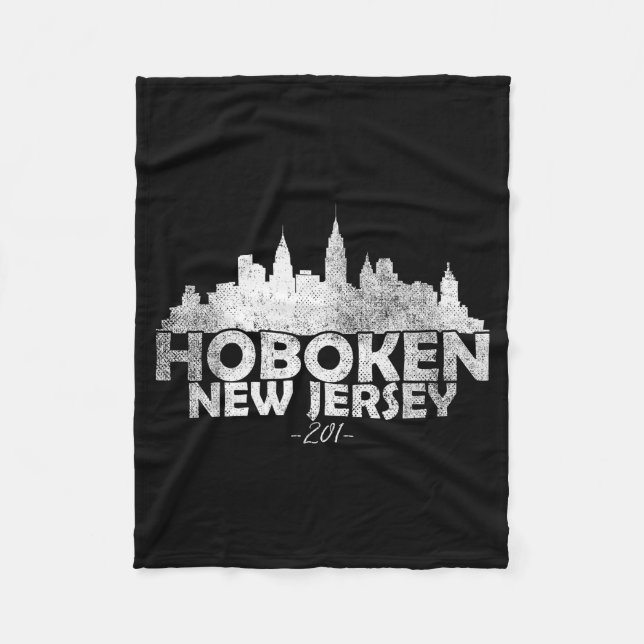 Hoboken New Jersey Nj _ Skyline  Fleecedecke (Vorderseite)