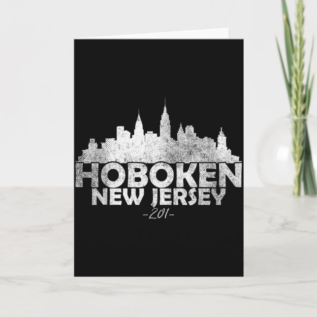 Hoboken New Jersey Nj _ Skyline  Karte (Vorderseite)