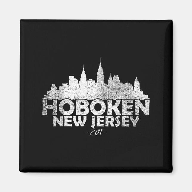 Hoboken New Jersey Nj _ Skyline  Magnet (Vorne)