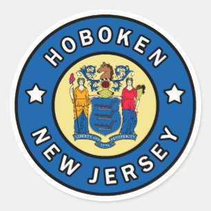 Hoboken New Jersey Runder Aufkleber